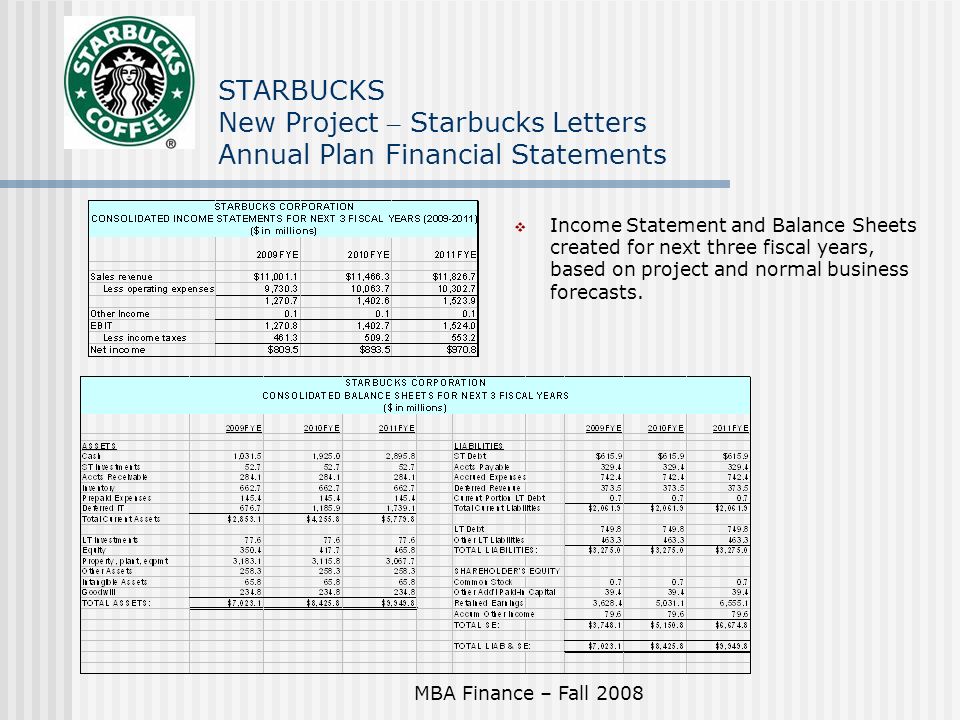 Starbucks Financial Statement Analysis